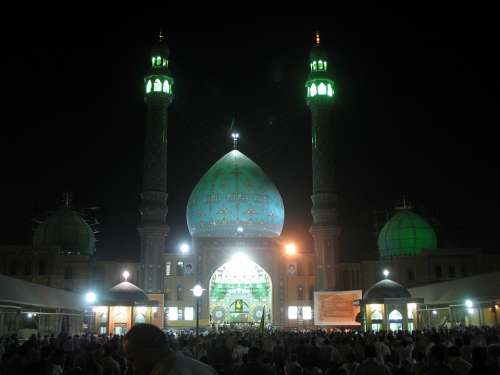 Mosque Jamkaran Spiritual Night Light Minarets