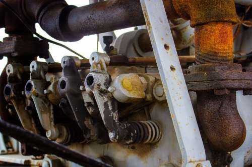 Motor Old Oil Vehicle Rust Steel Exhaust Tractor