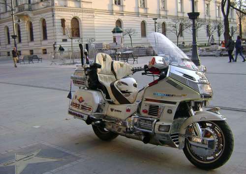 Motorcycle The Police Boat Piotrkowska Street