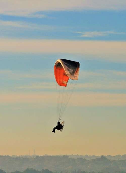 Motorized Parafoil Parachute Canopy Motor Airborne