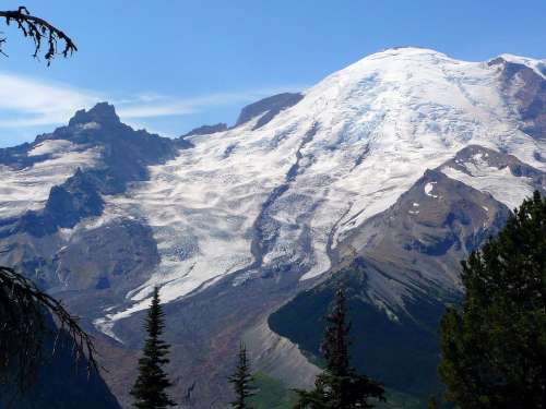 Mount Rainier Mountain Washington Usa Landscape