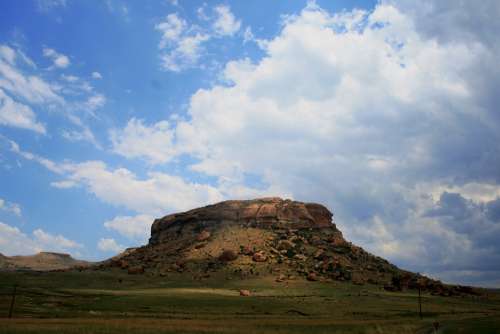 Mountain Butte Rocky Flat Top Sun Light