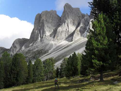 Mountain Hiking Trekking Italy Dolomites Nature