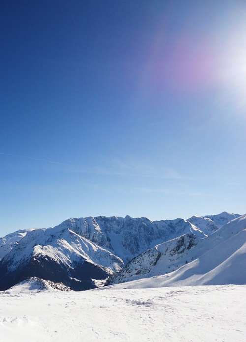 Mountain Alps Snow Landscape Winter Ski