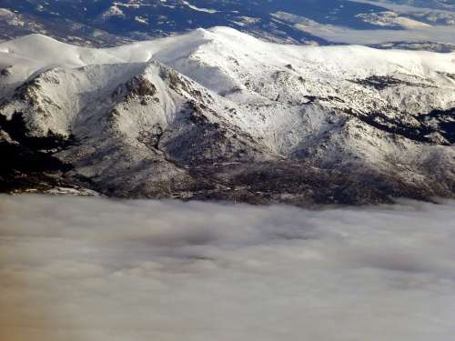 Mountain Mountains Snow Winter Flight Clouds Fog