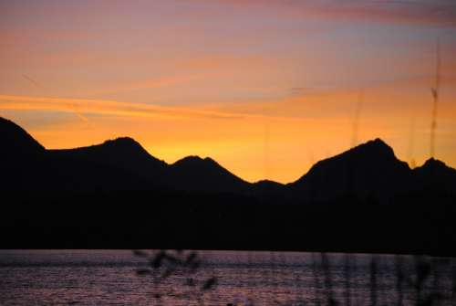 Mountain Landscape Abendstimmung Lake
