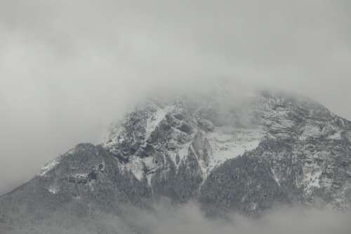 Mountain Cold Snow Winter Mist Altitude Alps