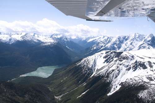 Mountain Range British Columbia Aerial Canada