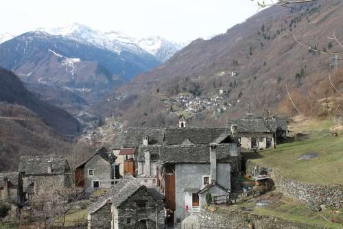 Mountain Village North Italy Alpine Village