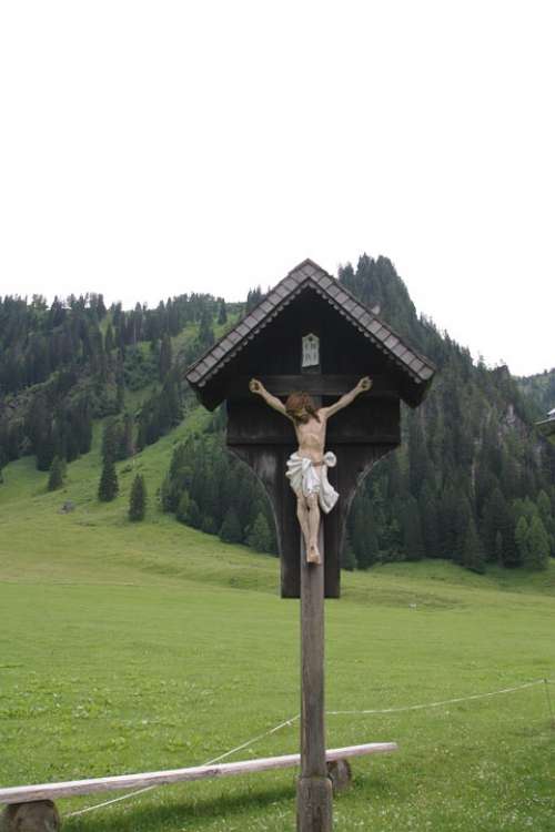Mountains Austria Cross Wayside For God'S Sake