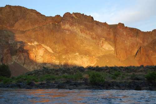 Mountains Sunset River Owyhee River Dusk Colors
