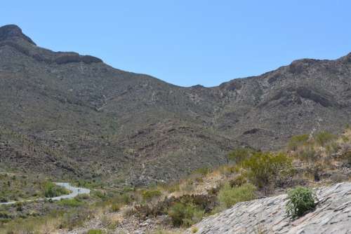 Mountains Desert Texas Landscape Nature Dry