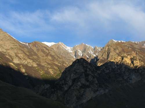 Mountains Morning Sky Chegem Northern Caucasus