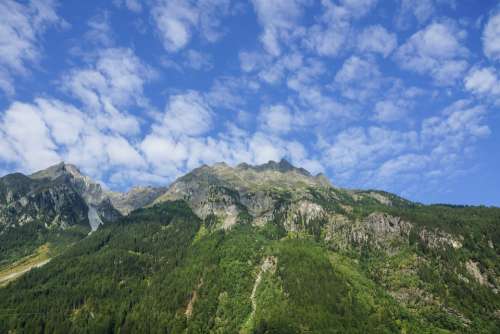 Mountains Alpine Austria Sky Blue Mountain Meadows