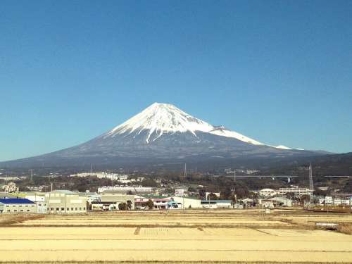 Mt Fuji Japan Mountain Landscape Sky Harumi