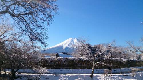 Mt Fuji Blue Sky Mountain World Heritage Site