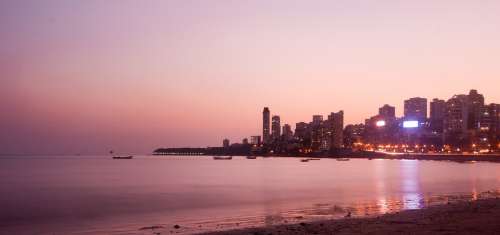 Mumbai Bombay Cityscape Skyline Sea Ocean Bay