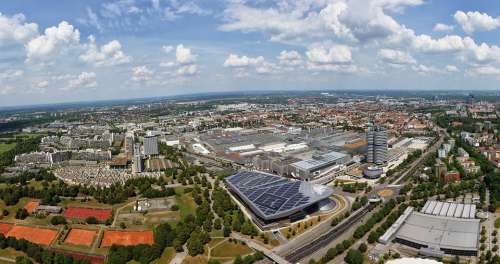 Munich Aerial View City Germany