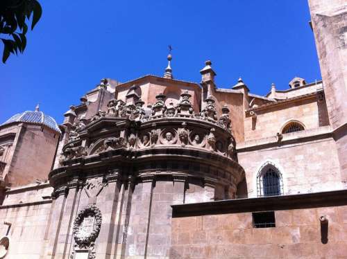 Murcia Murcia Cathedral Side View Architecture
