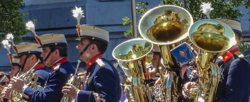 Music Band Parade Royal Guard Military In Formation