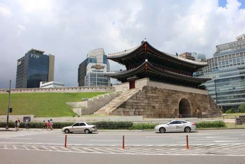 Namdaemun Seoul Seoul'S Namdaemun Gate Old Buildings