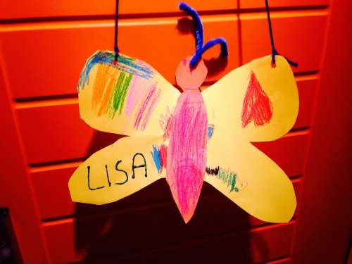 Name Butterfly Nameplate Children Tinker Gang