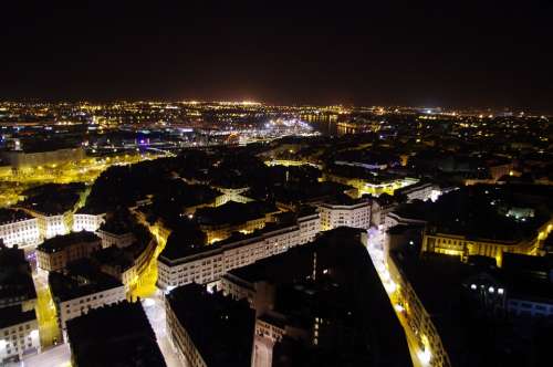 Nantes View From The Top Night Streets