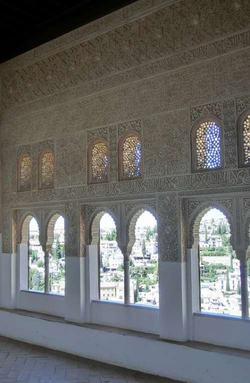 Nasridenpalast Alhambra Spain Andalusia Relief Art