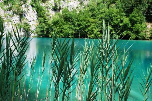 National Park Croatia Plitvice Lakes Lake Water