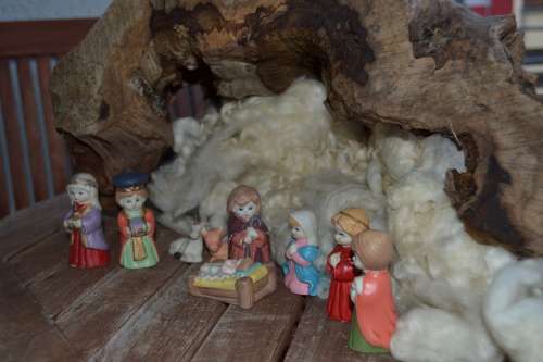 Nativity Scene Figures Advent Stall Joseph Maria