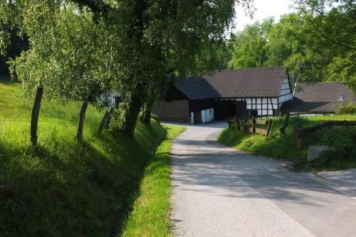 Neanderthal Landscape Nature Farmhouse Fachwerkhaus