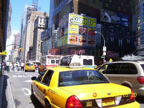 New York New York City City Traffic Taxi Cab Cab