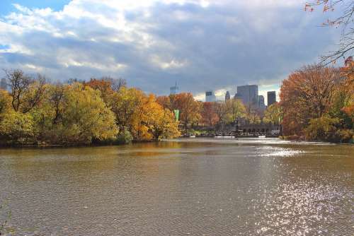 New York Manhattan Central Park Fall Landscape