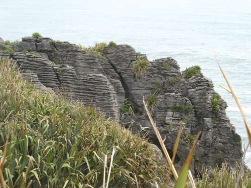 New Zealand Pancake Rocks Punakaiki Stones Cliff