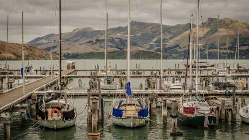 New Zealand Port Navigation Landscape Mountain