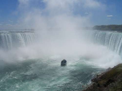 Niagara Falls Mist Waterfall Boat Landmark Maid