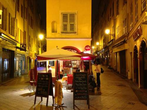Nice France Côte D ' Azur City Road Night