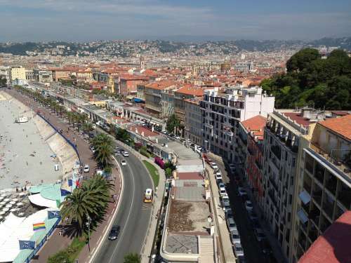 Nice Côte D ' Azur France Summer Facades City View
