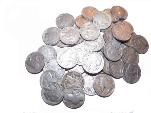 Nickels Coins Money Loot Change Indian