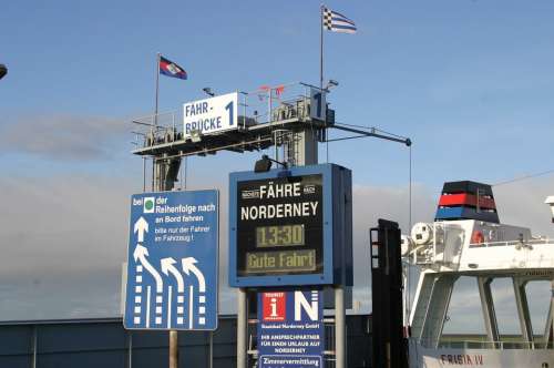 Norddeich Ferry North Sea Water Sea Ferry Terminal