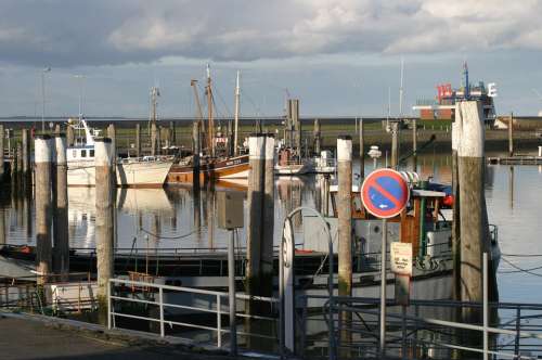 Norddeich North Sea Fishing Boats Boats Water