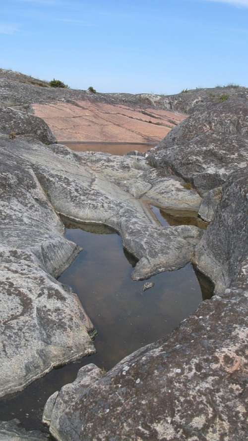 North Uppland Gräsö Cliffs Rock Pools Coastal