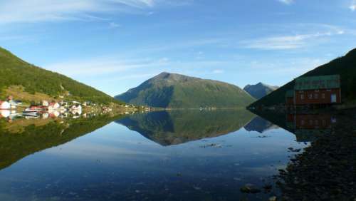 Norway Fjord Water Mirroring Nature