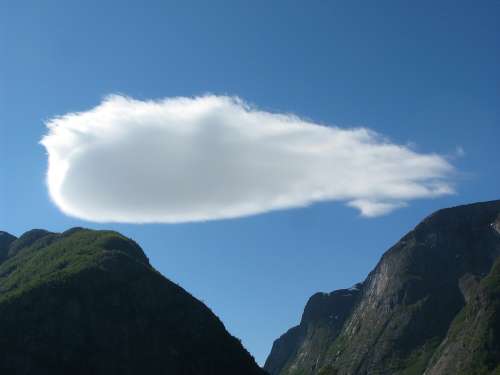 Norway Scandinavia Mountains Cloud Clouds Form