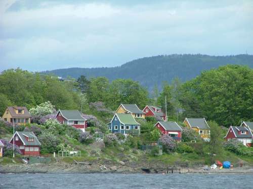 Norway Landscape Scenery Fjord Scenic Hillside