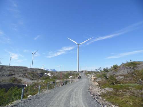 Norway Wind Wind Turbine Summer Mountain Fells