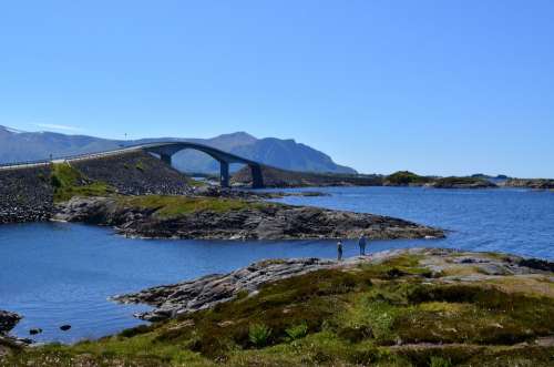 Norway Bridge Water Landscape