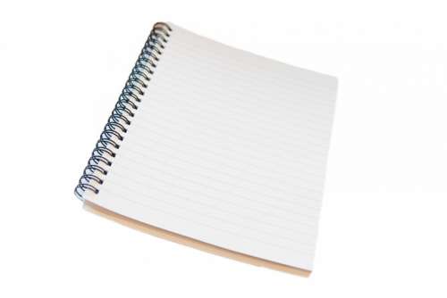 Notepad Notebook Spiral Lined Ruled Isolated