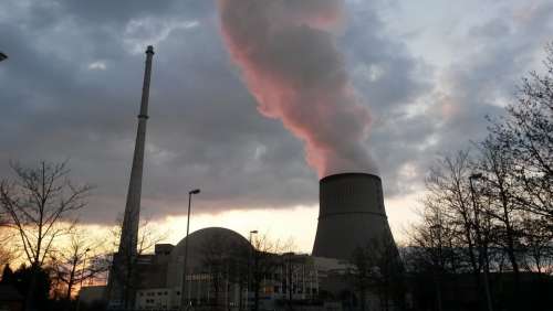 Nuclear Power Plant Nuclear Power Evening Emsland