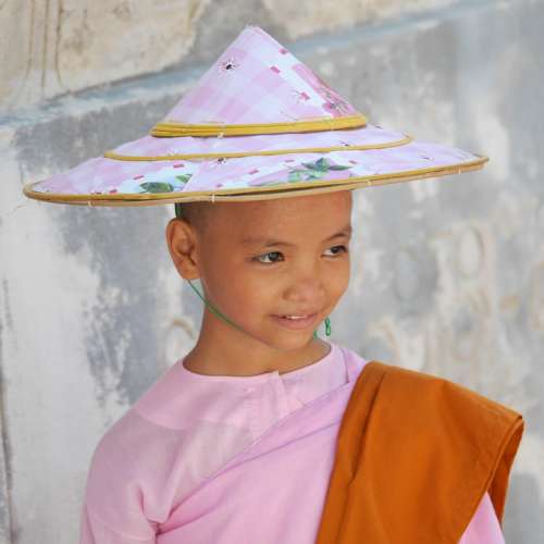 Nunnery Novice Burma Myanmar Child Girl